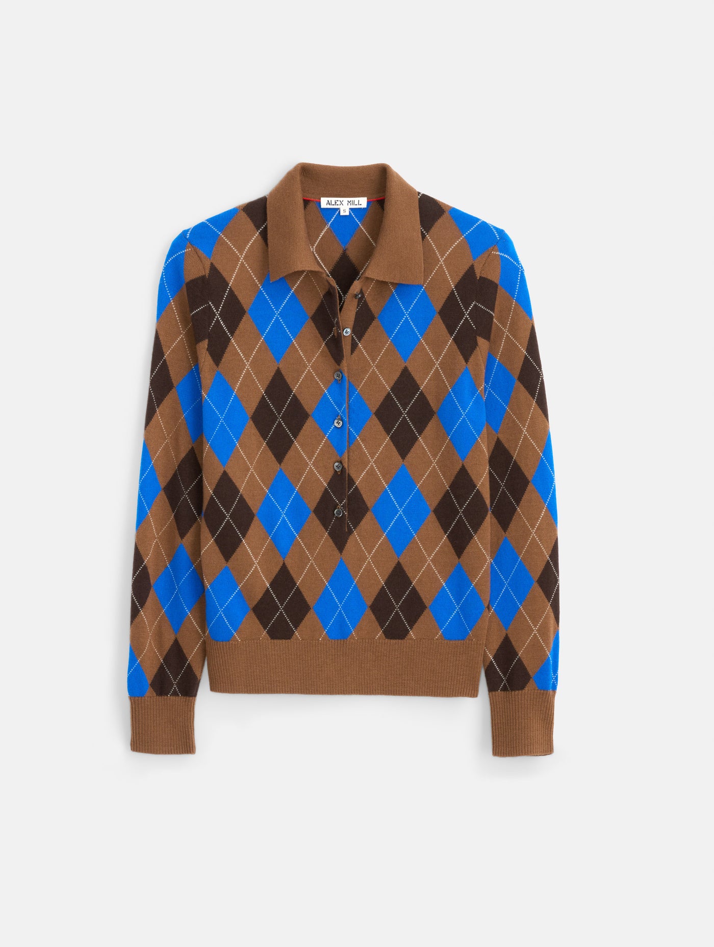 Lillian Polo in Argyle Merino Wool