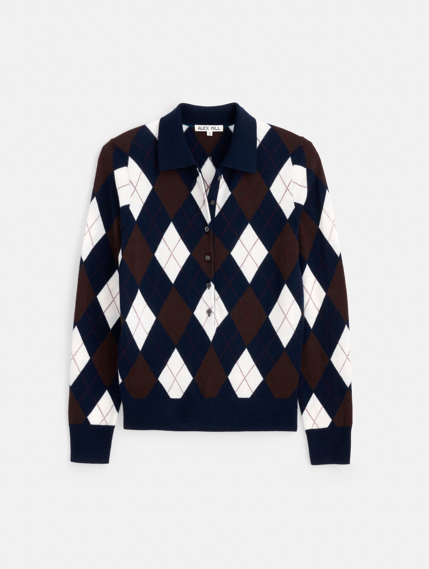 Lillian Polo in Argyle Merino Wool