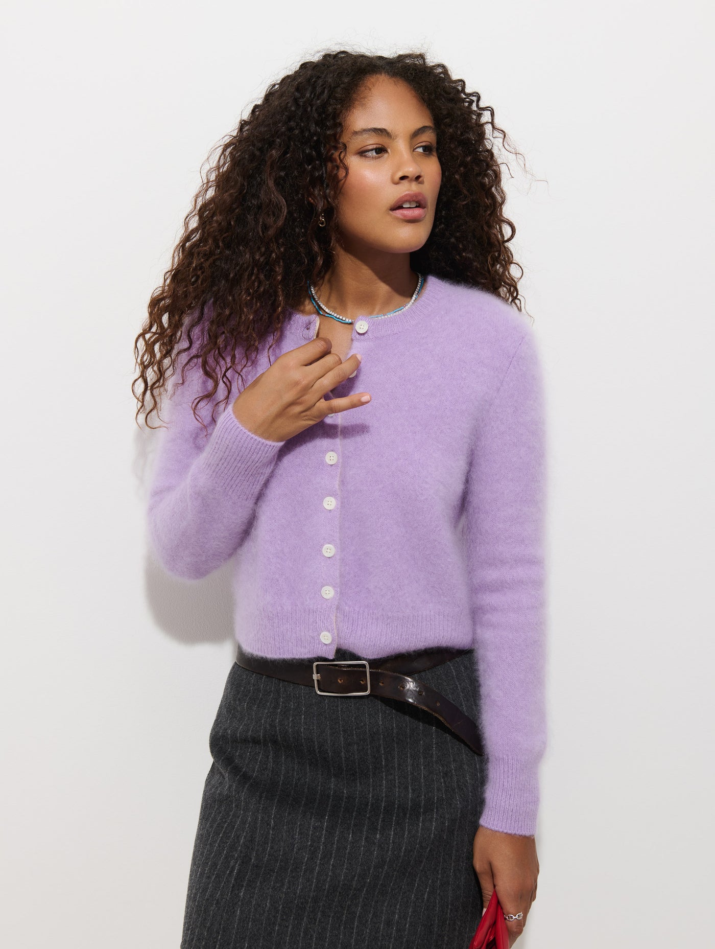 Elizabeth Cardigan in Brushed Cashmere