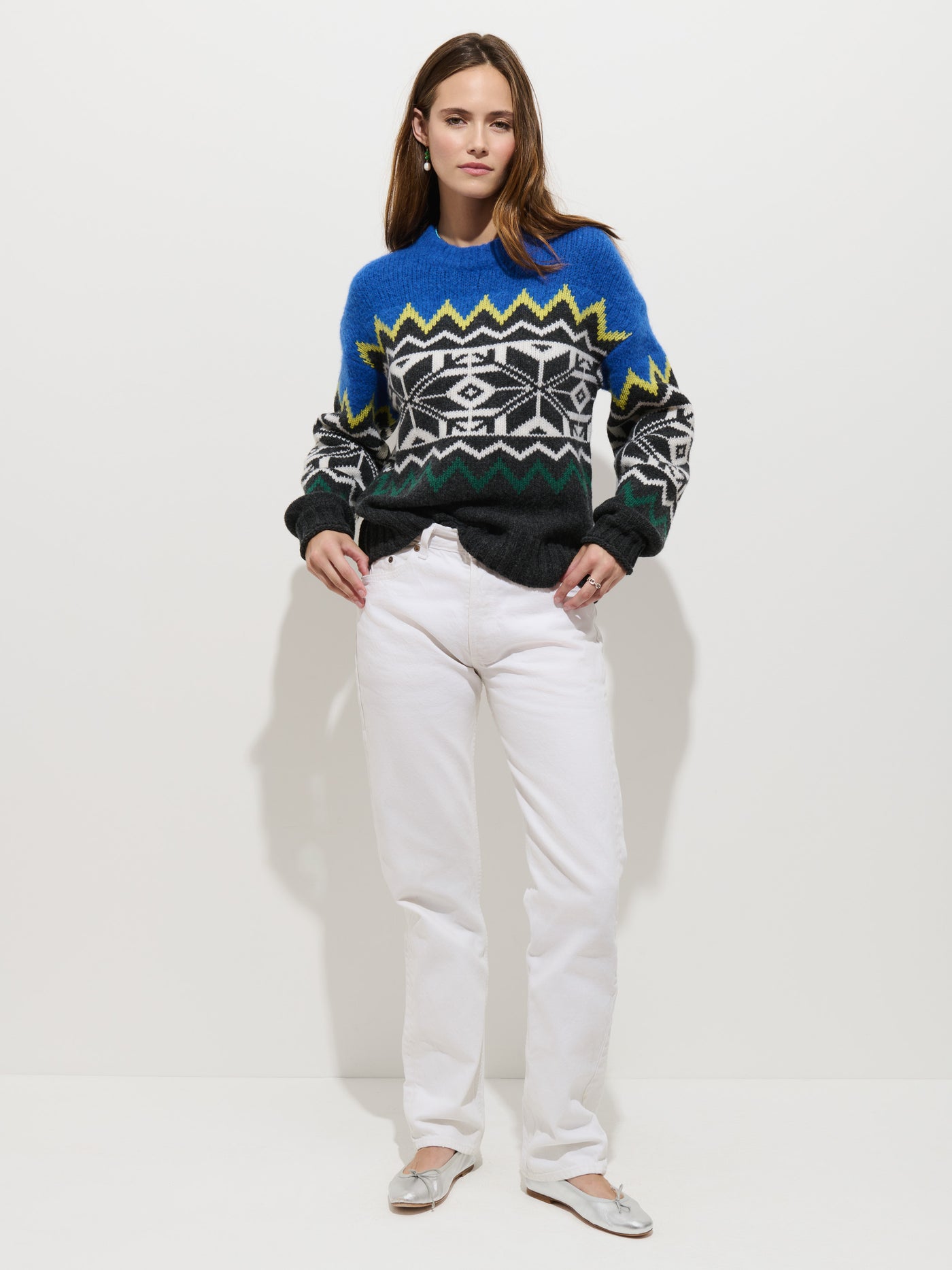 Stowe Fair Isle Sweater in Wool