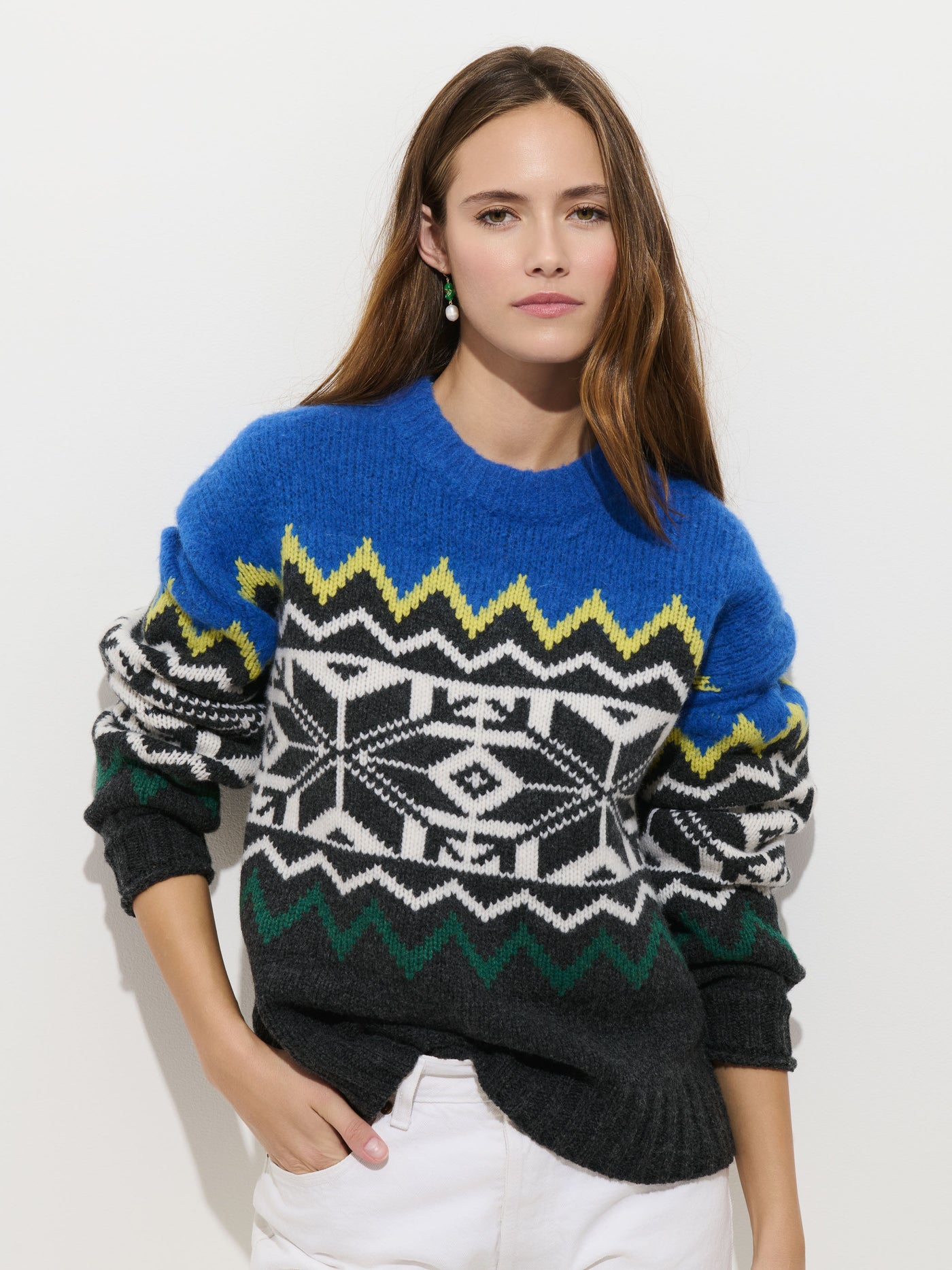 Stowe Fair Isle Sweater in Wool