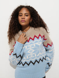 Stowe Fair Isle Sweater in Wool