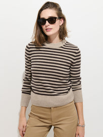 Marais Striped Sweater in Washed Cashmere