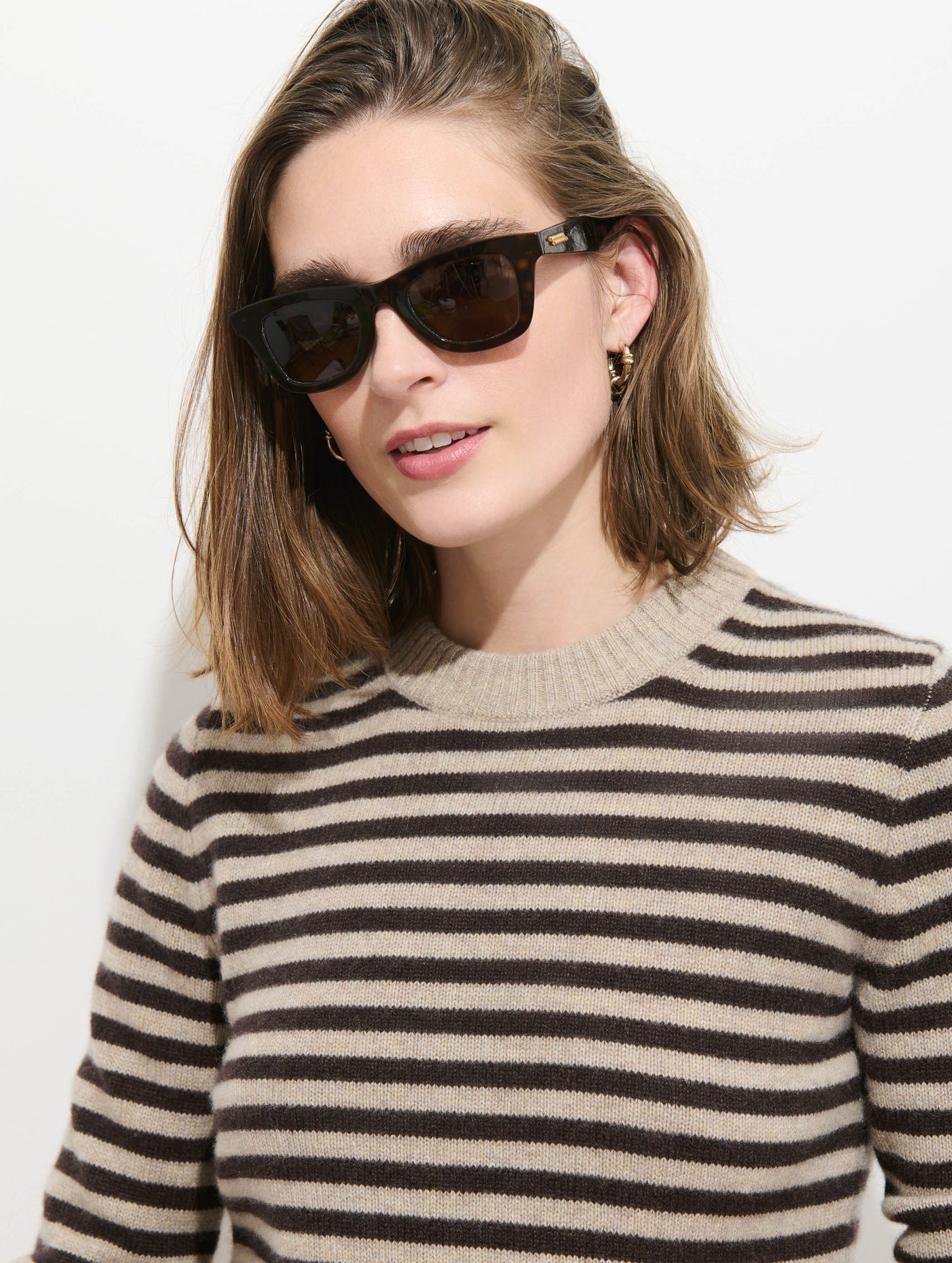 Marais Striped Sweater in Washed Cashmere