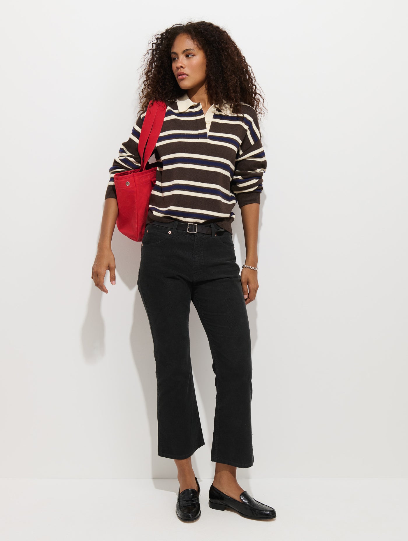 Bond St. Striped Polo in Cotton Cashmere