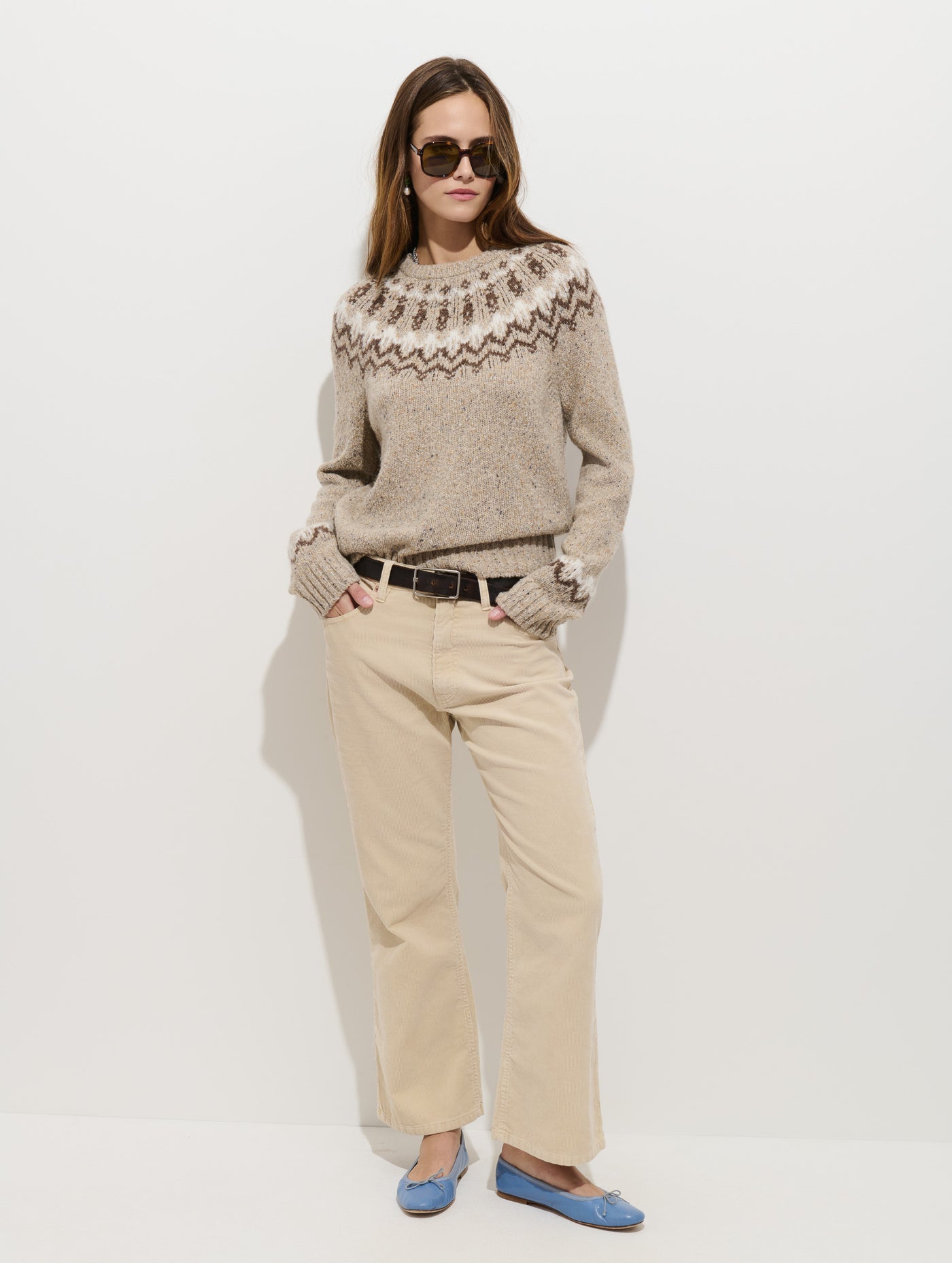 Bea Fair Isle Sweater in Alpaca