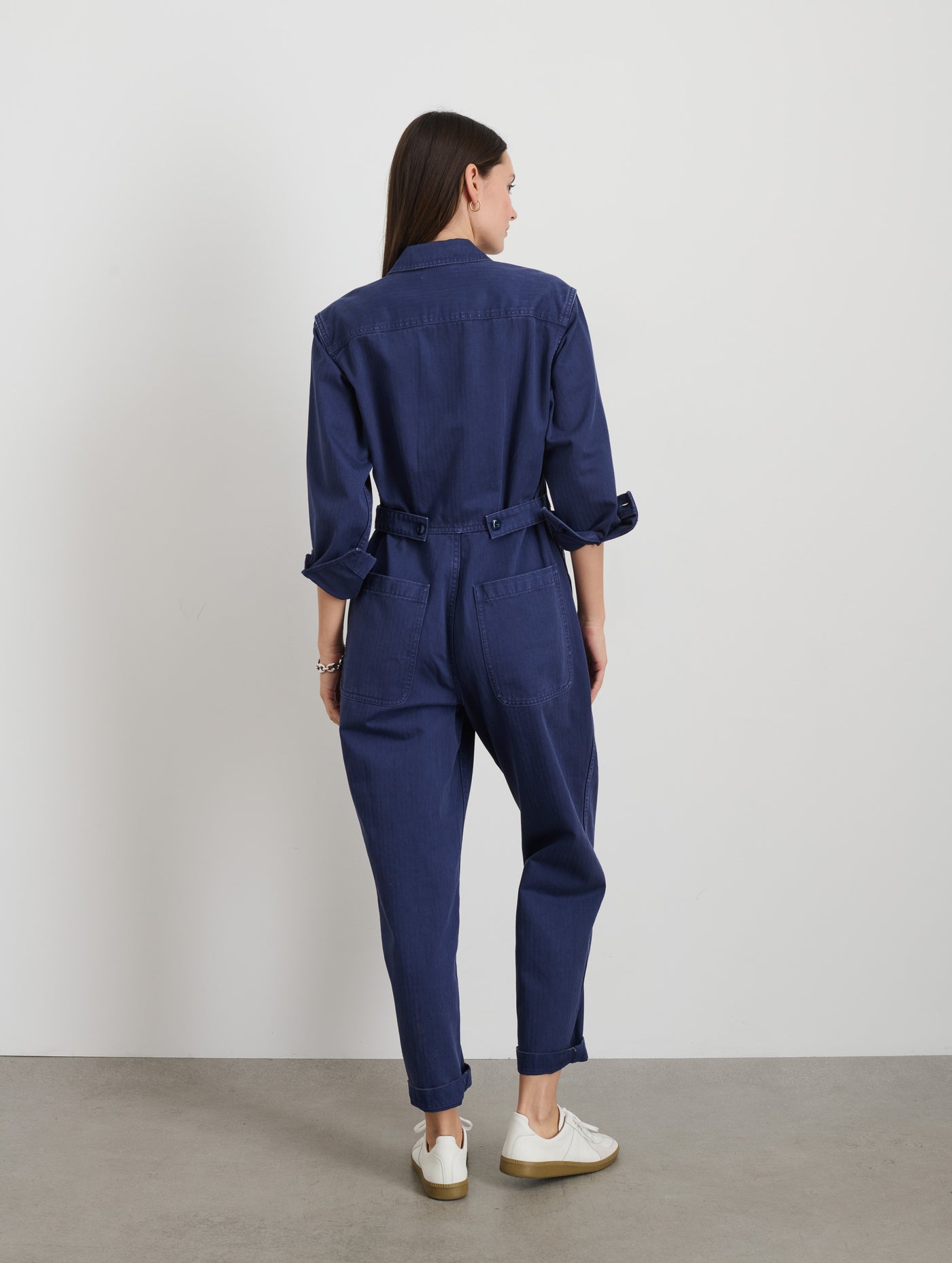 Standard Zip Jumpsuit in Herringbone