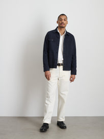 Garment Dyed Work Jacket In Recycled Denim