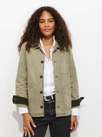 Britt Work Jacket In Herringbone