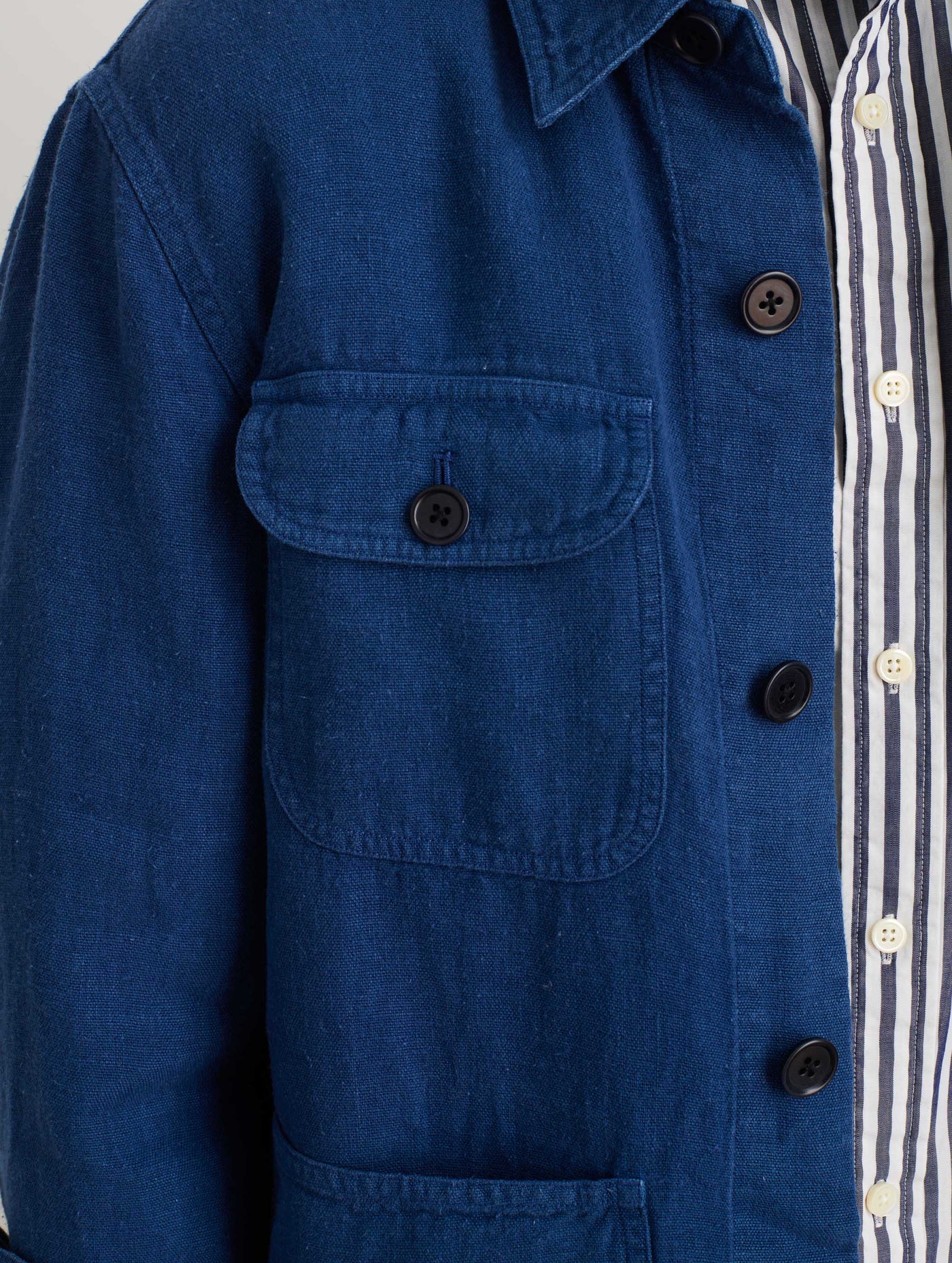 Garment Dyed Work Jacket in Linen